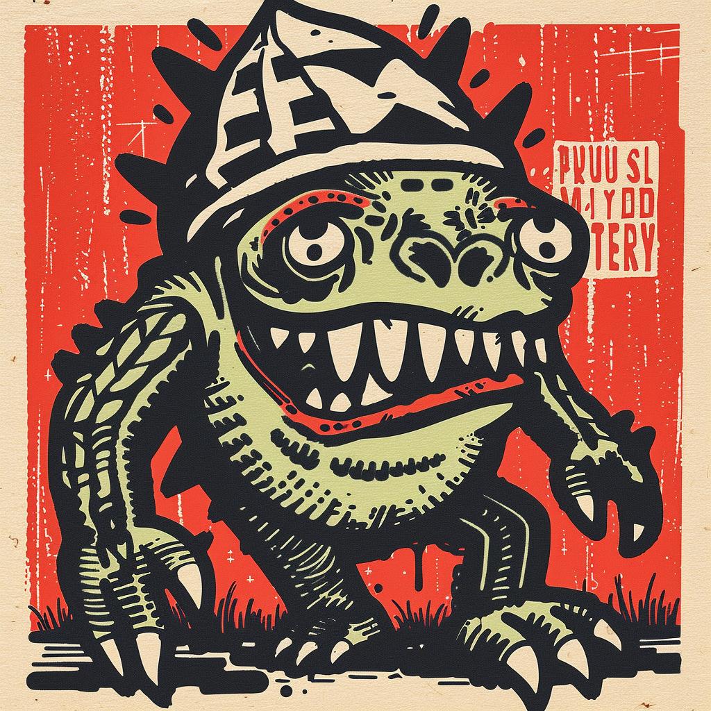 monster  street  culture  hat  aggressive  anthropomorphic  poster  simple  minimal  cap 956541