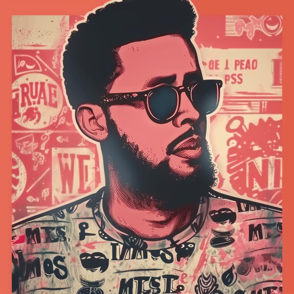 Music  Celebrity  Portrait  Contemporary  Artistic  Graphic  Representation  Stylized  Colorful  Icon 937789