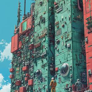 futuristic  man  machines  urban  design  Moebius  Stalenhag  layers  infrastructure  conceptual 1075237