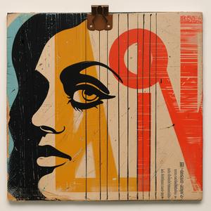 encaustic  paint  wooden  sign  woman  face  art  stylized  creative  unique 1067352