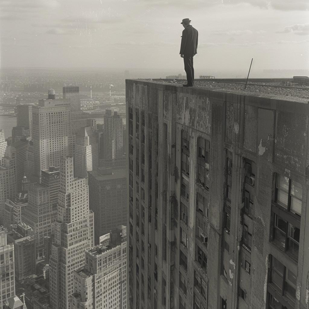 surreal  collage  NYC  building  man  urban  highcontrast  raw  step  view 970013