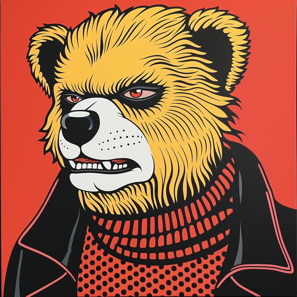 bear  painting  sweater  jacket  grizzly  cute  animal  whimsical  illustration  art 1024032