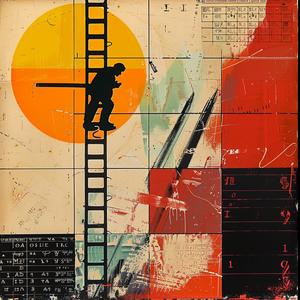 construction  geometric  encaustic  art  silhouette  painting  workers  scaffolding  surreal  collage 1058692
