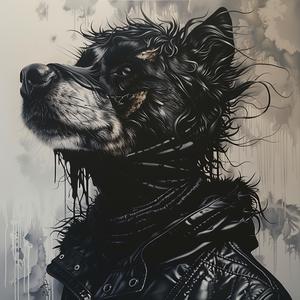 سترة رسم كلب، عمل فني فكاهي، صورة كلب، رسم توضيحي غريب الأطوار 1071815