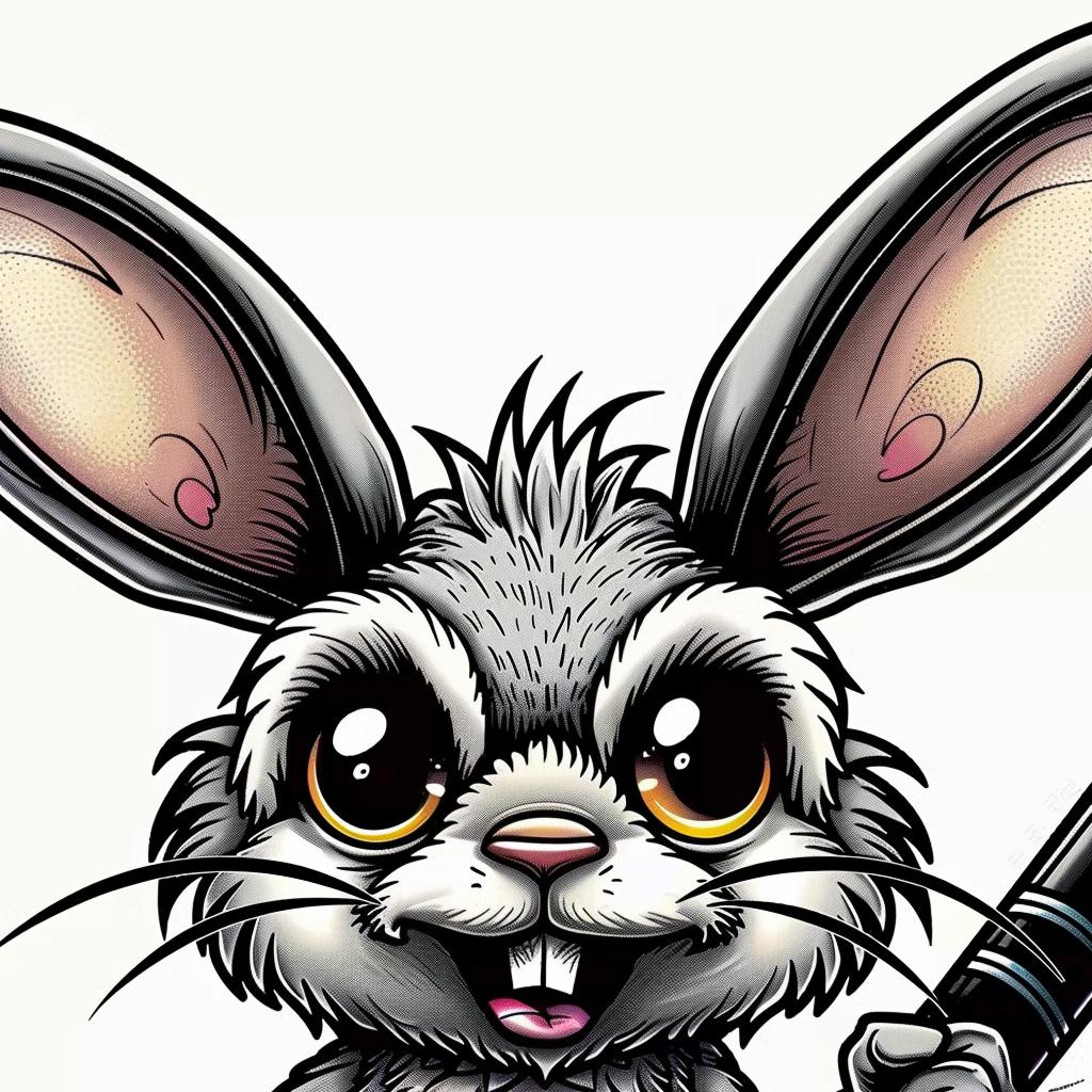 cartoon  rabbit  gun  weapon  action  playful  illustration  interesting  vibrant  quirky 939993