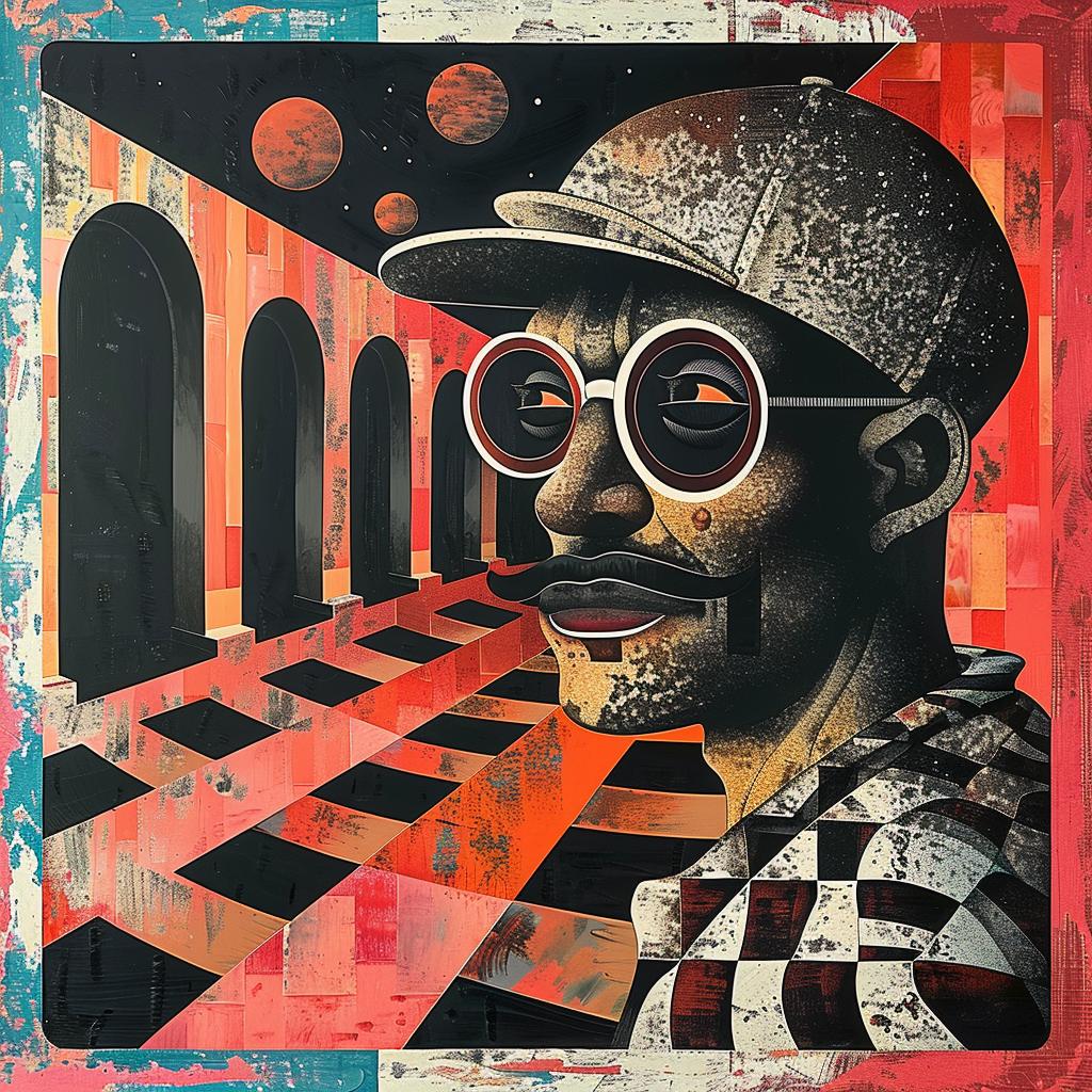painting  man  sunglasses  hat  graphic  design  style  artistic  casual  expression 949997