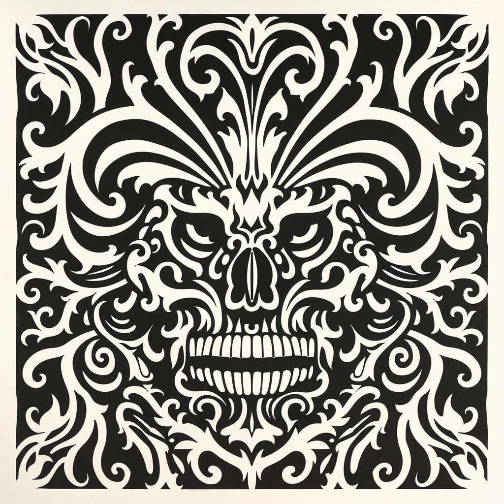 skull  blackandwhite  minimal  bold  artnouveau  design  symmetric  tattoo  radiating  decorative 967411
