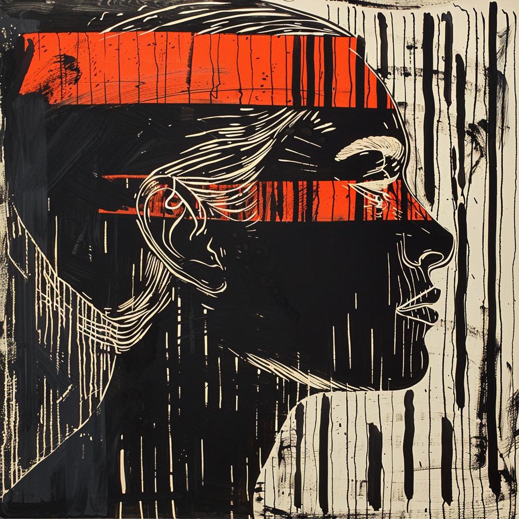 woman  face  red  stripes  portrait  artistic  abstract  modern  expressive  colorful 928189