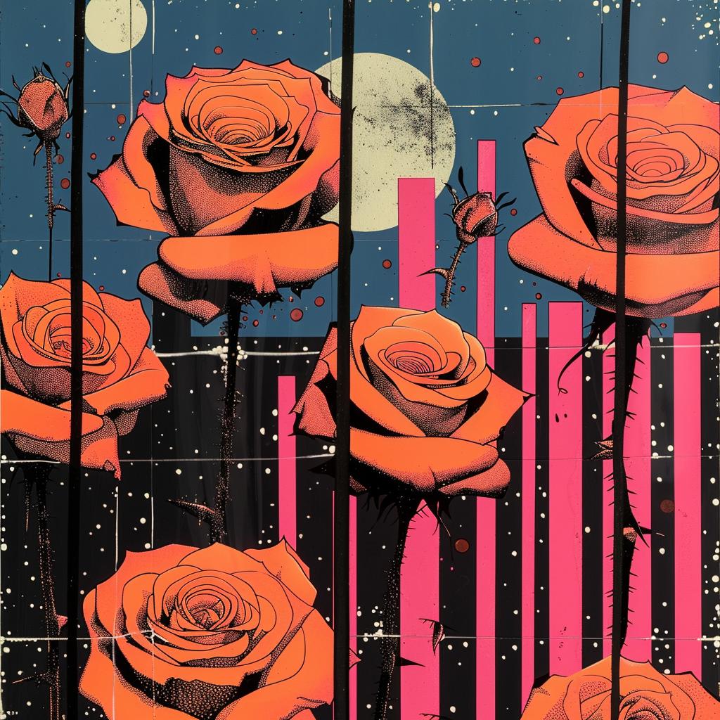 roses  fence  perspective  dark  nighttime  nature  arctic  floral  mystery  peaceful 924093