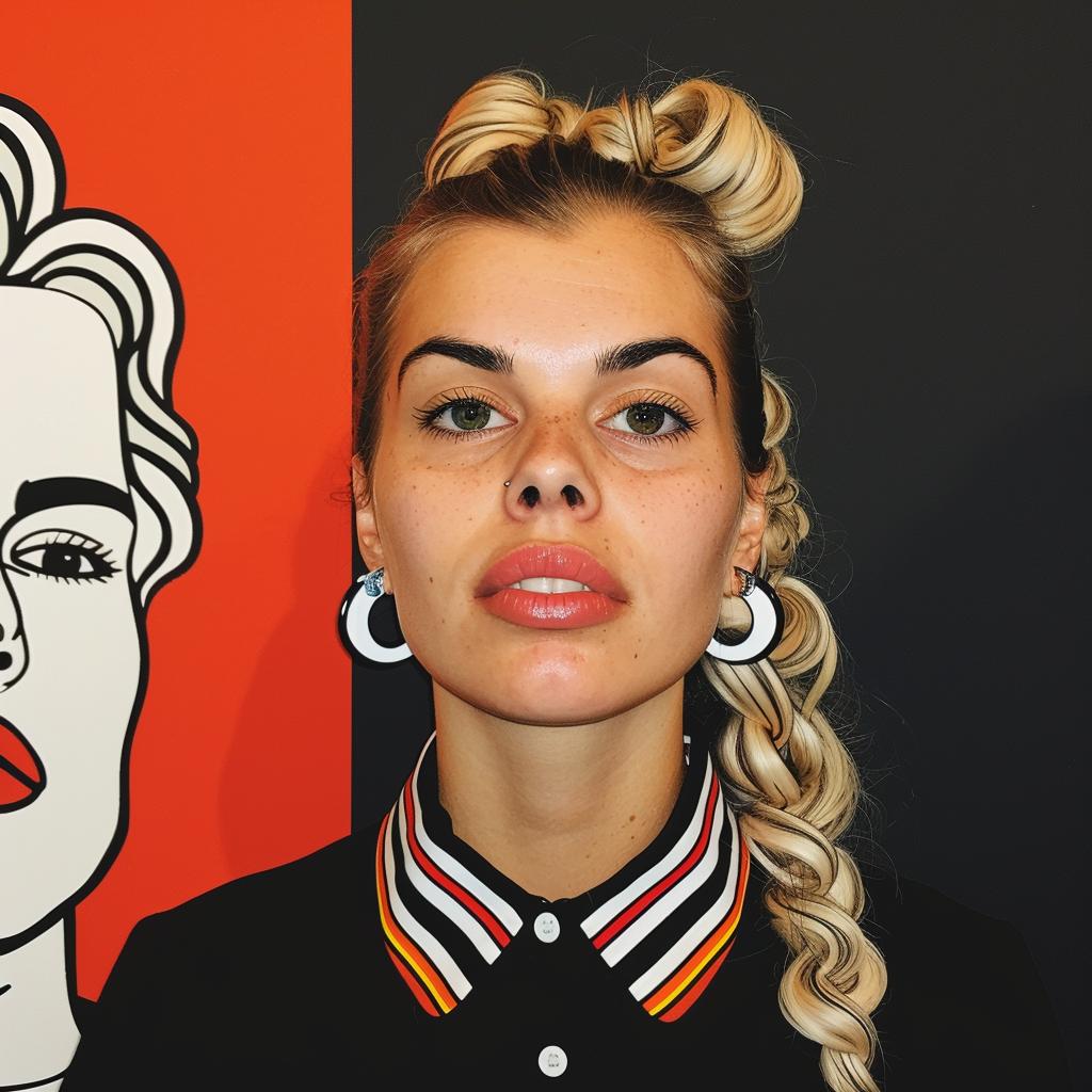 woman  braid  portrait  poster  modern  style  fashion  artistic  expression  lifestyle 972711