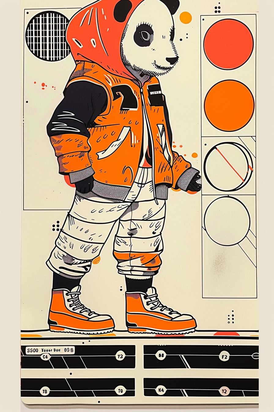 bear  jacket  poster  fashion  dynamic  urban  cute  animal  illustration  stylized 938826