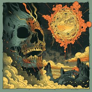 album  cover  sun  monster  art  surreal  disintegration  chaos  hyper-realistic  screenprinting 1078278