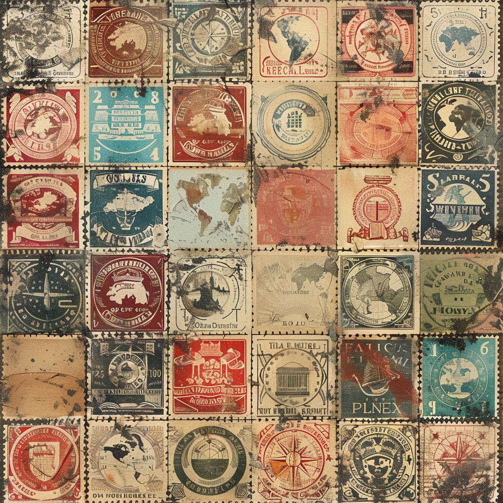 stamps  collection  vintage  travel  vector  shapes  distressed  design  graphic  art 918226