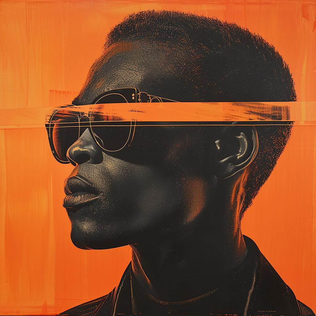black  man  sunglasses  surreal  photo  NYC  double  exposure  glow  art 1032553