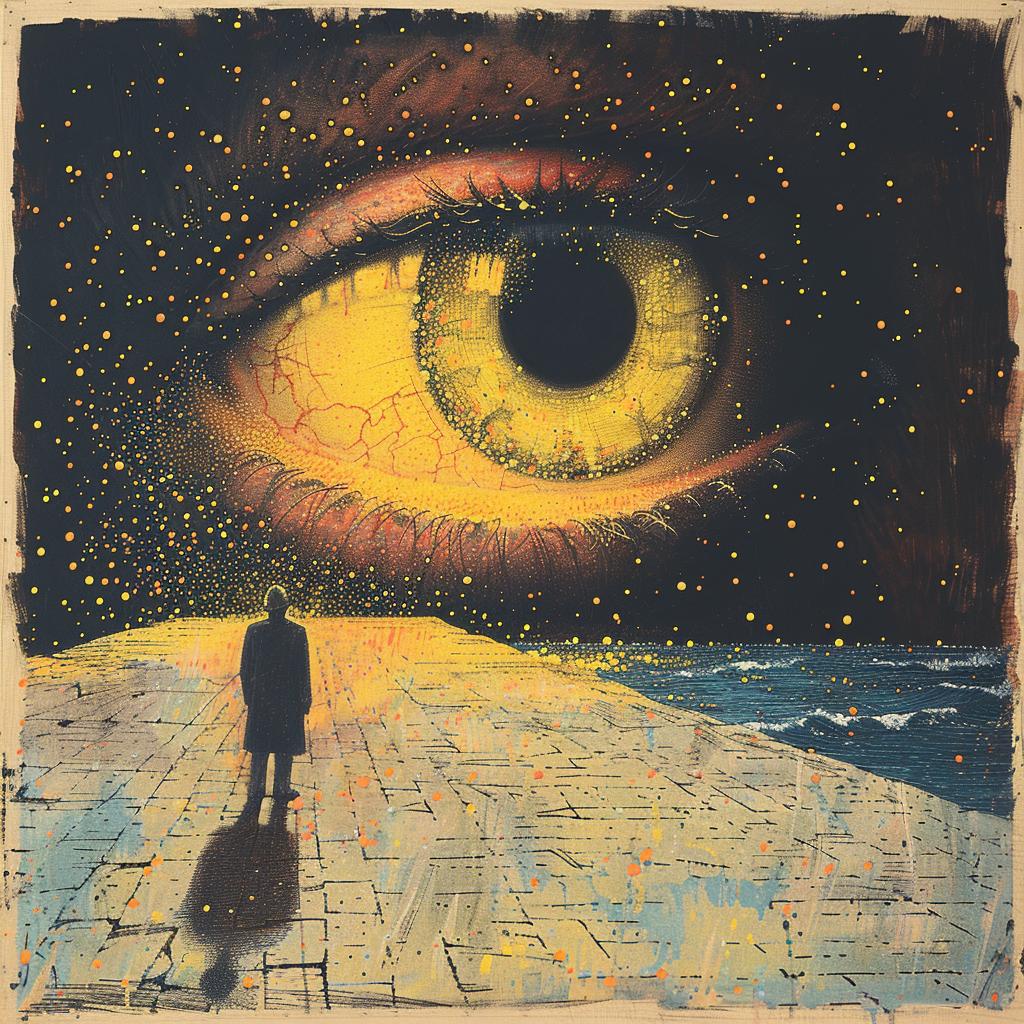 painting  man  eye  surreal  volumetric  lighting  natural  colors  dark  art 918585