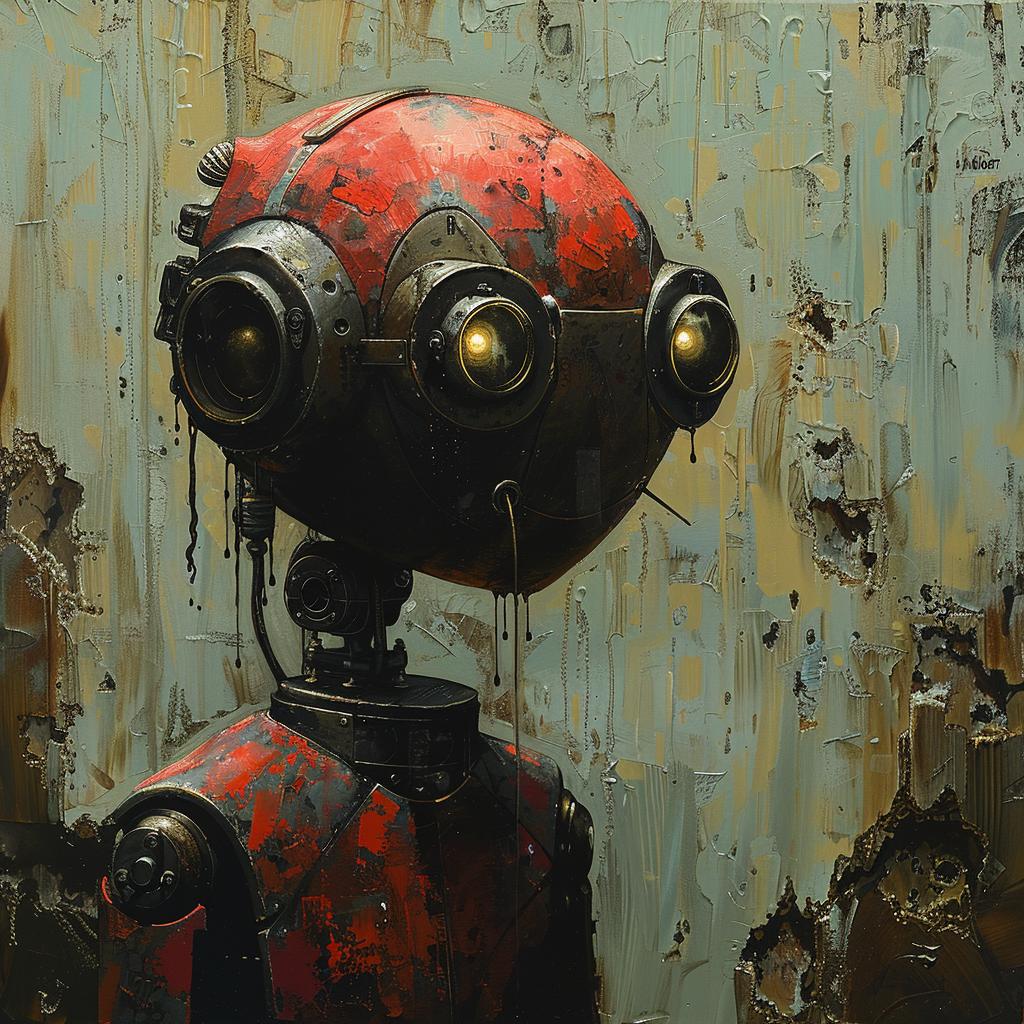 robot  red  eyes  painting  technology  expression  futuristic  mechanical  character  art 949551