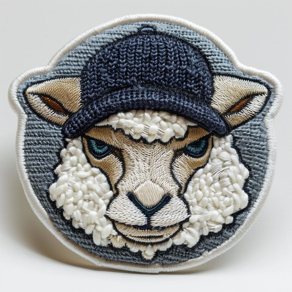 sheep  patch  angry  hat  streetwear  chenille  contrast  stitches  simple  culture 954841