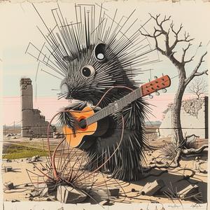 porcupine  guitar  acoustic  drawing  animal  music  fun  illustration  nature  playful 1037167