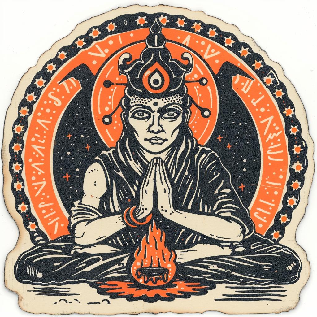 provocative  art  meditation  introspective  naturalistic  spiritual  dark  occult  sticker  emek 934914