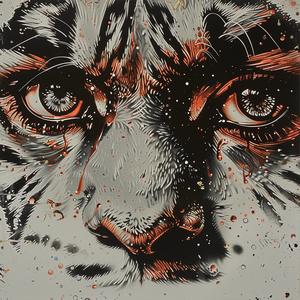 painting  tiger  orange  eyes  wildlife  vibrant  colorful  animal  realistic  emotive 1054610