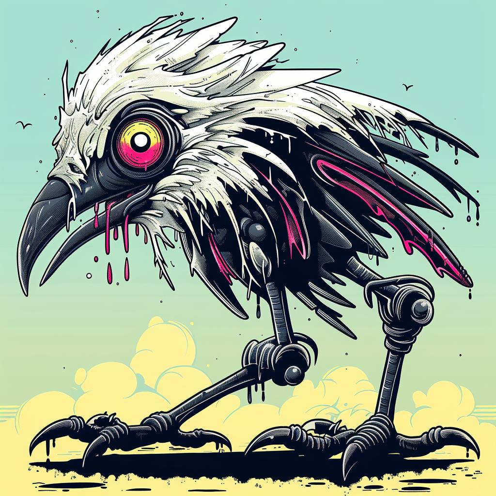 cartoon  bird  red  eyes  big  head  mythical  creature  introspective  art 927812