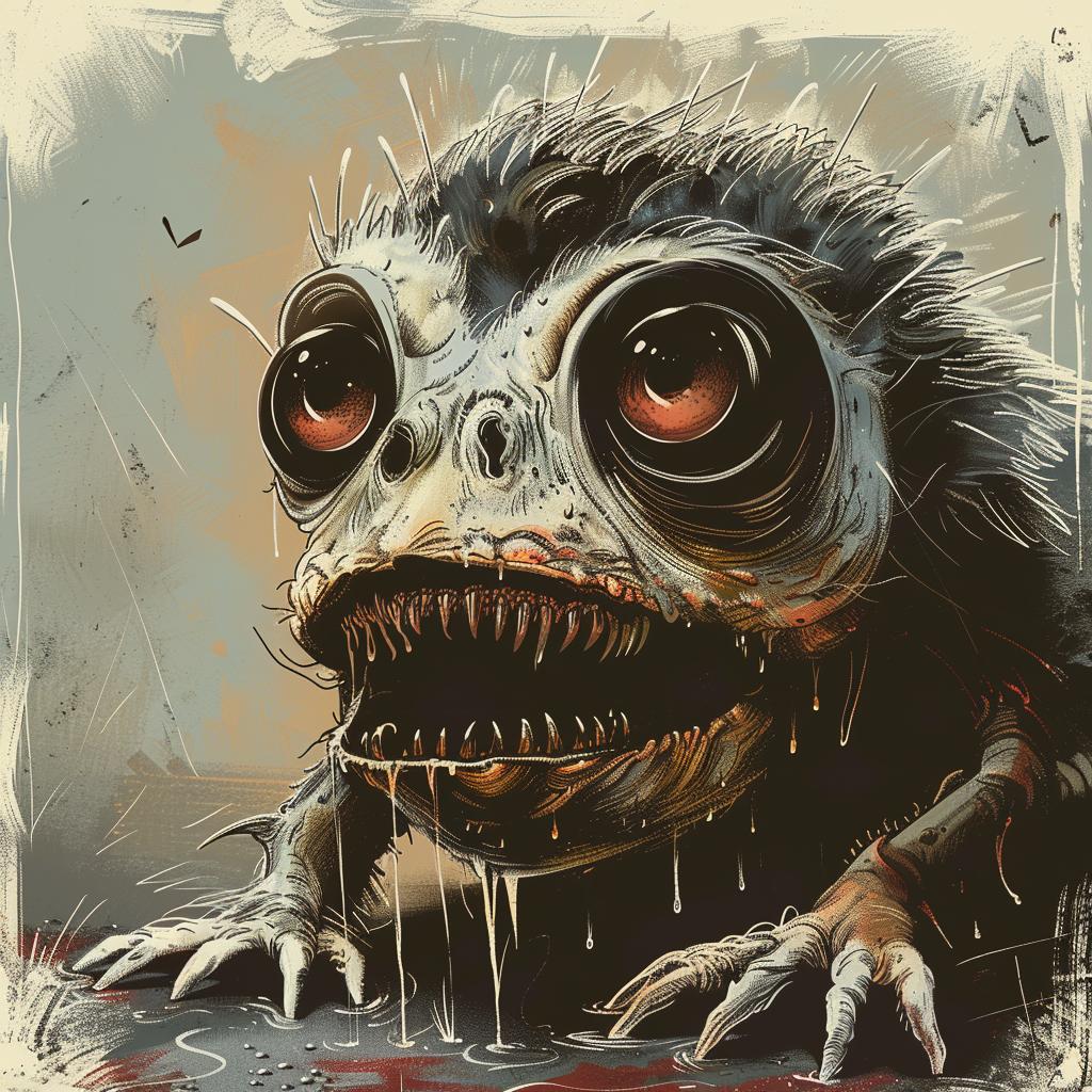 creepy  creature  painting  red  eyes  dark  surreal  fantasy  monster  art 966579