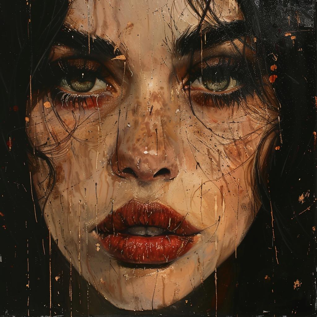 woman  red  eyes  portrait  expression  surreal  intense  gaze  dreamlike  symbolic 960875