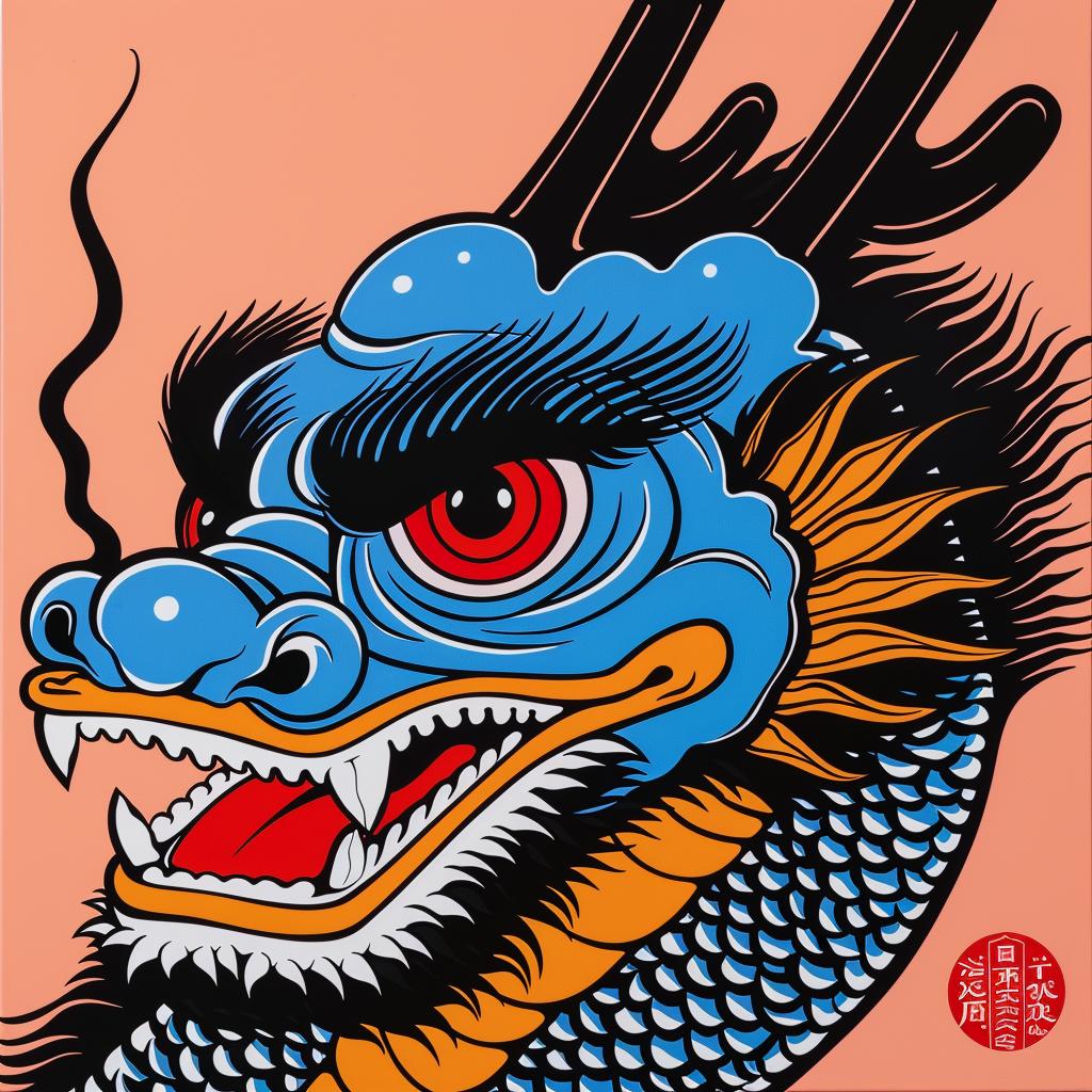 dragon  tongue  painting  colorful  mythical  Asian  art  fantasy  vibrant  visual 973644