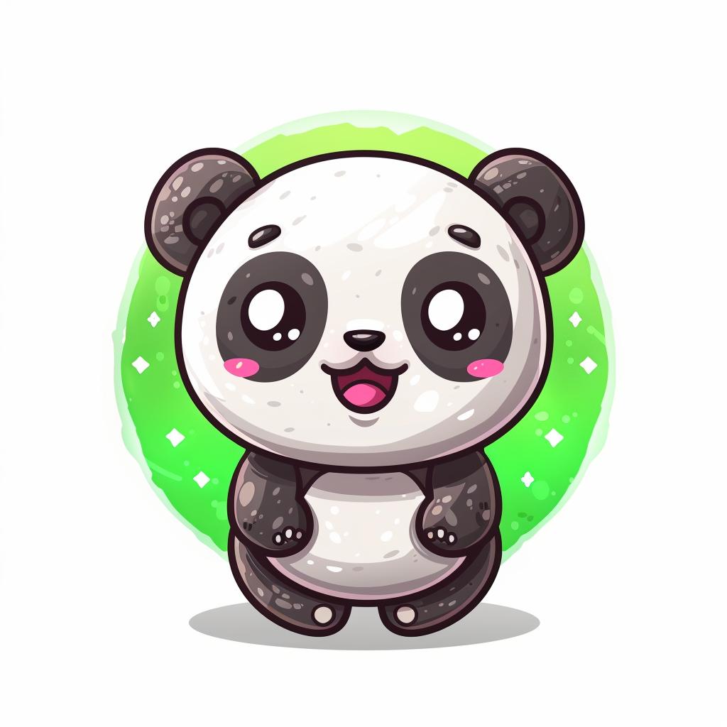 cute  panda  kawaii  white  background  adorable  nature  animal  round  playful 1027564