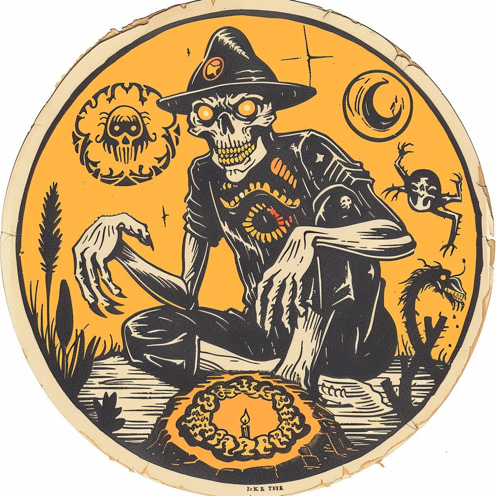 provocative  art  skeleton  hat  skull  introspective  dark  occult  design  mignola 935581