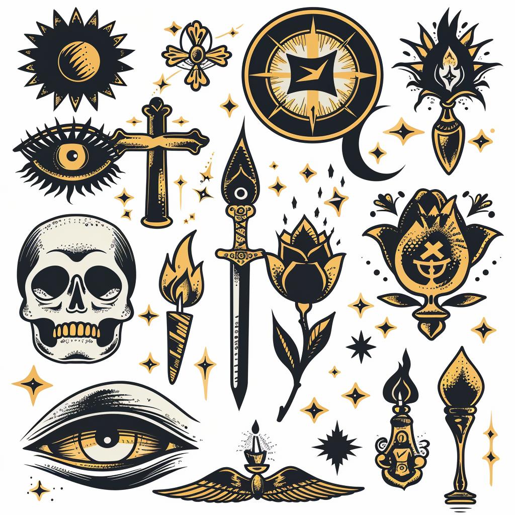 tattoo  flash  old  school  symbols  art  ink  design  traditional  decorative 943541