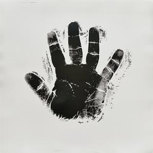 handprint  black  white  print  texture  abstract  design  minimalist  monochrome  art 1071702