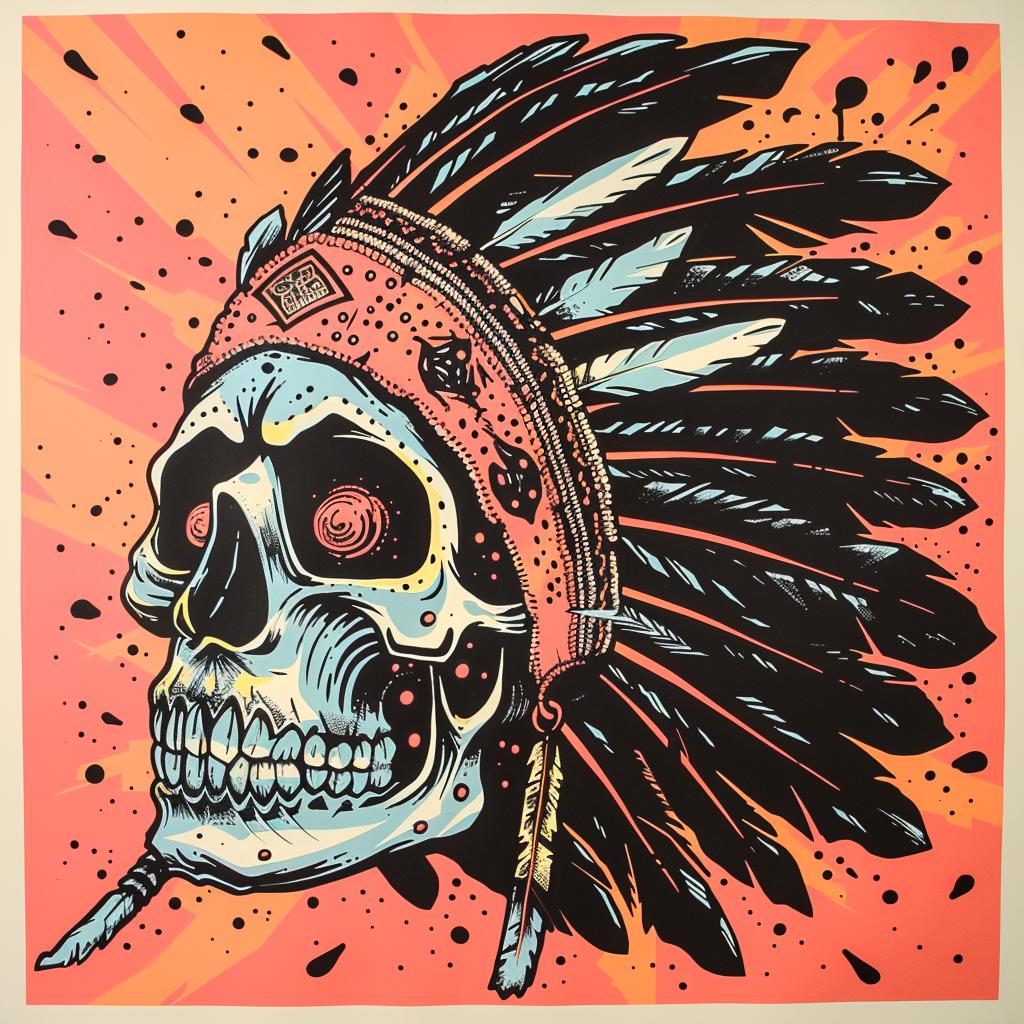skull  headdress  navajo  poster  occult  dark  design  indigenous  illustration  art 925811