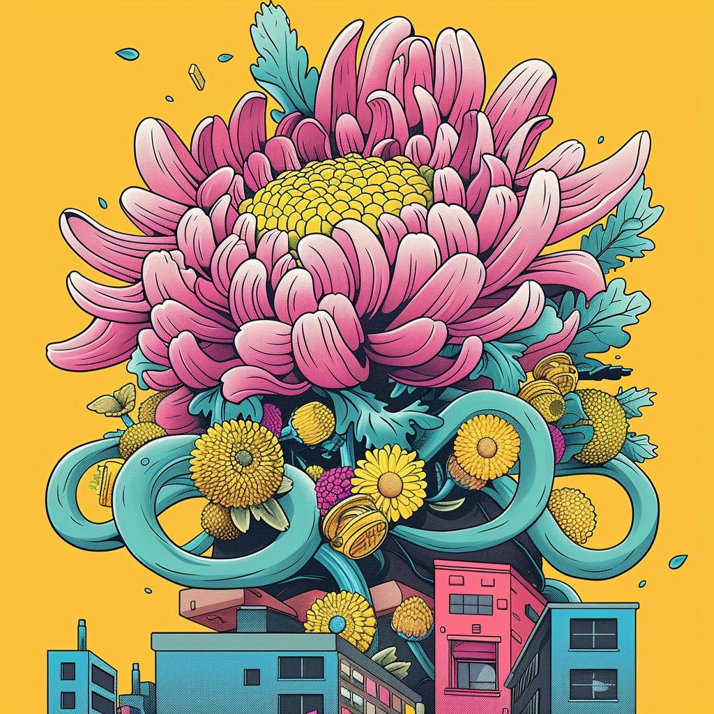 flower  city  poster  urban  art  design  nature  colorful  creative  whimsical 924237