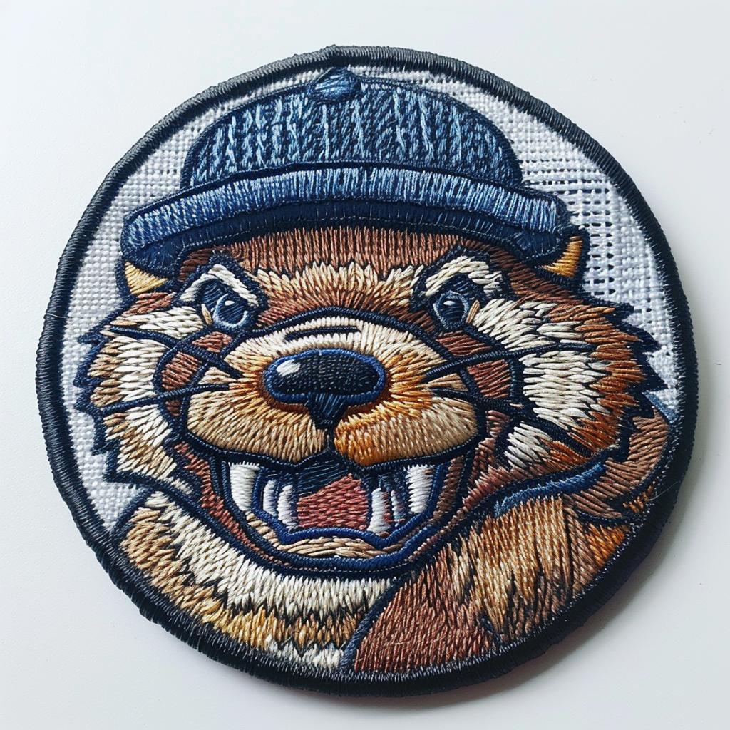 patch  beaver  angry  stitch  chenille  streetwear  contrast  simple  culture  white 955007