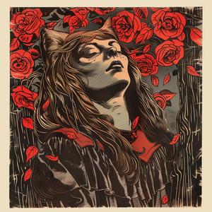 woman  roses  chromolithography  hair  flowers  vibrant  colorful  art  portrait  elegance 1051615