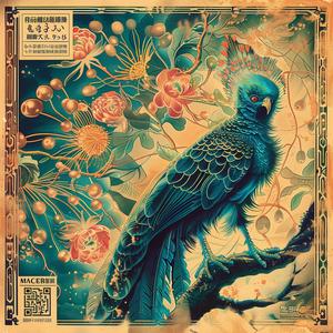 bird  paradise  chromolithography  nature  vibrant  detailed  illustration  colorful  floral  artwork 1050163