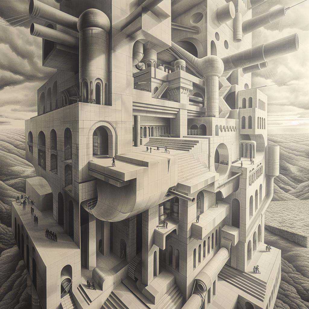 تصميم معماري عسكري مستقبلي لمصنع حضري من الخرسانة والجنود وأبراج مذهلة 944601