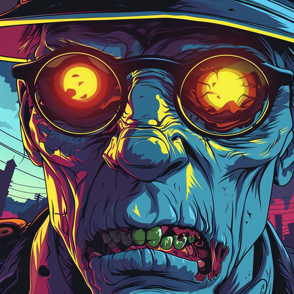 zombie  cartoon  hat  RalphBakshi  character  illustration  close-up  glasses  2D  comic 971182