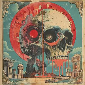 skull  red  sun  occult  surrealism  Risograph  symbolic  dark  graphics  hyper-realistic 1079099