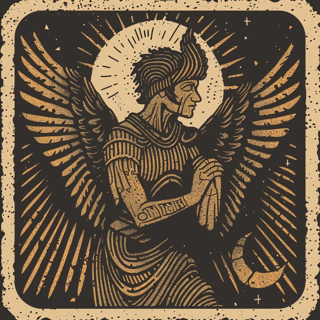 provocative  angel  wings  crown  dark  background  spiritual  introspective  art  occult 935189