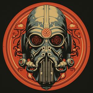 gasmask  creature  ranking  bold  symmetrical  design  poster  minimal  graphic  elements 1078611