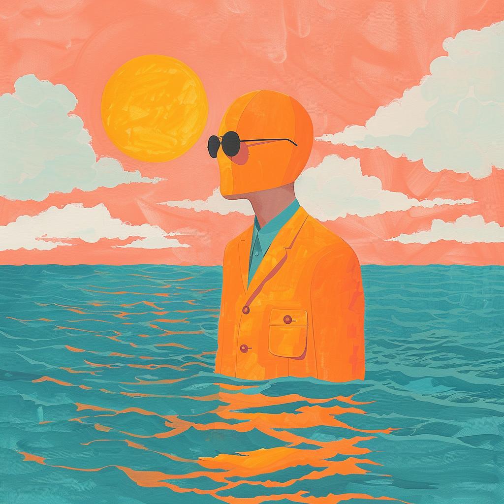surreal  man  suit  ocean  album  cover  abstract  art  Joan  Cornella 977763