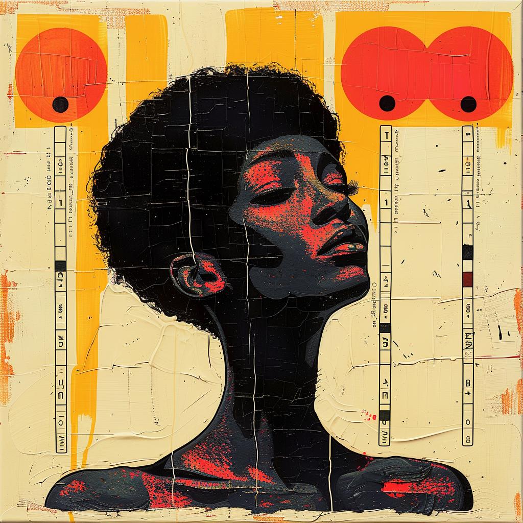 woman  1980s  album  cover  Joan  Cornella  impasto  African-American  painting  colorful 963477