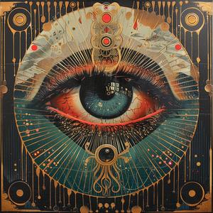 creative  surreal  eye  gold  black  colors  risograph  symbolist  screenprinting  hyper-realistic 1079097