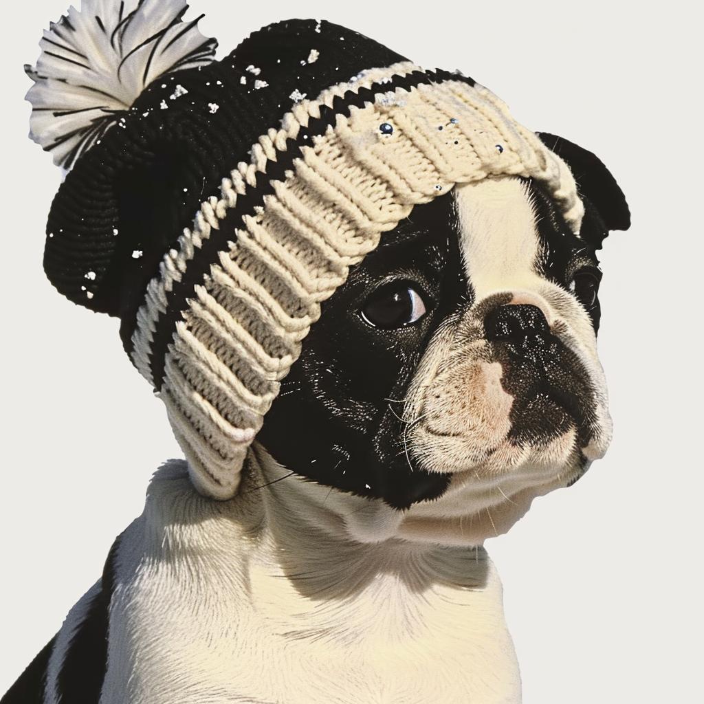 dog  black  white  knit  hat  adorable  background  cute  fashion  playful 942339