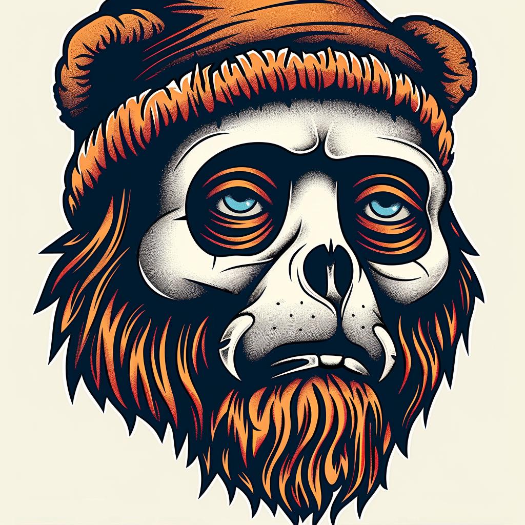 skull  hat  beard  art  illustration  graphic  design  stylized  macabre  portrait 962443