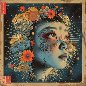 woman  flowers  background  blue  artwork  design  colorful  synthwave  minimal  illustration 1038741