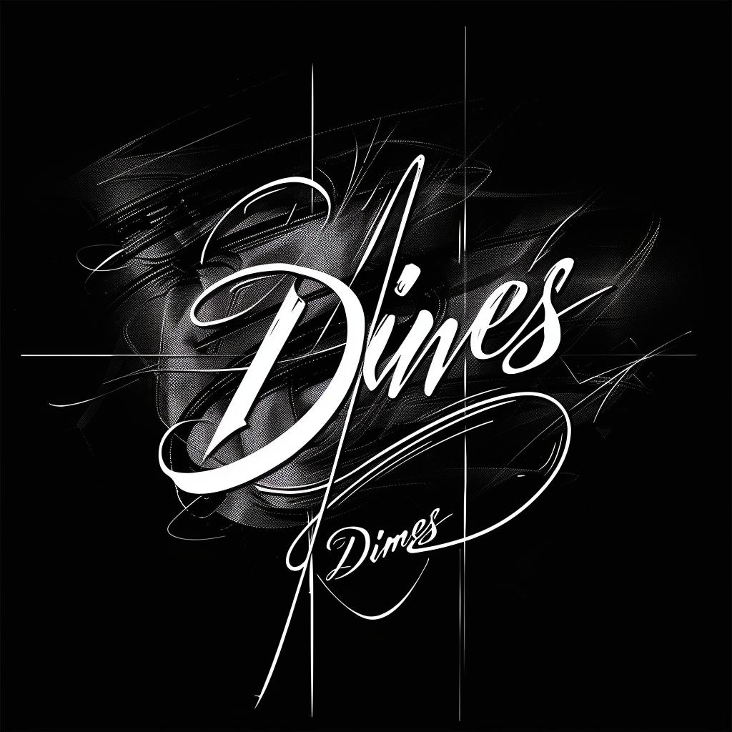 logo  design  dines  drive  black  background  modern  simple  stylized  branding 960126