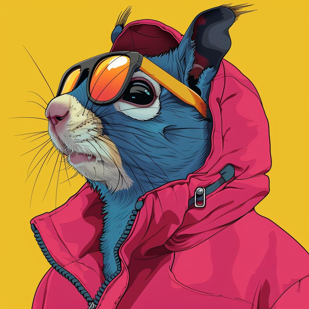 squirrel  cute  vibrant  colors  eyemakeup  streetstyle  adorable  cartoon  illustration  fun 958013